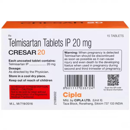 크레사 20mg~80mg 텔미사르탄 Cresar